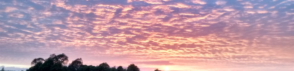 Belview Cottage Dorset - sunset behind the cottage